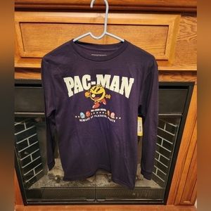 🆓️NWT Pac-Man Long Sleeve Shirt Sz 10 Kids